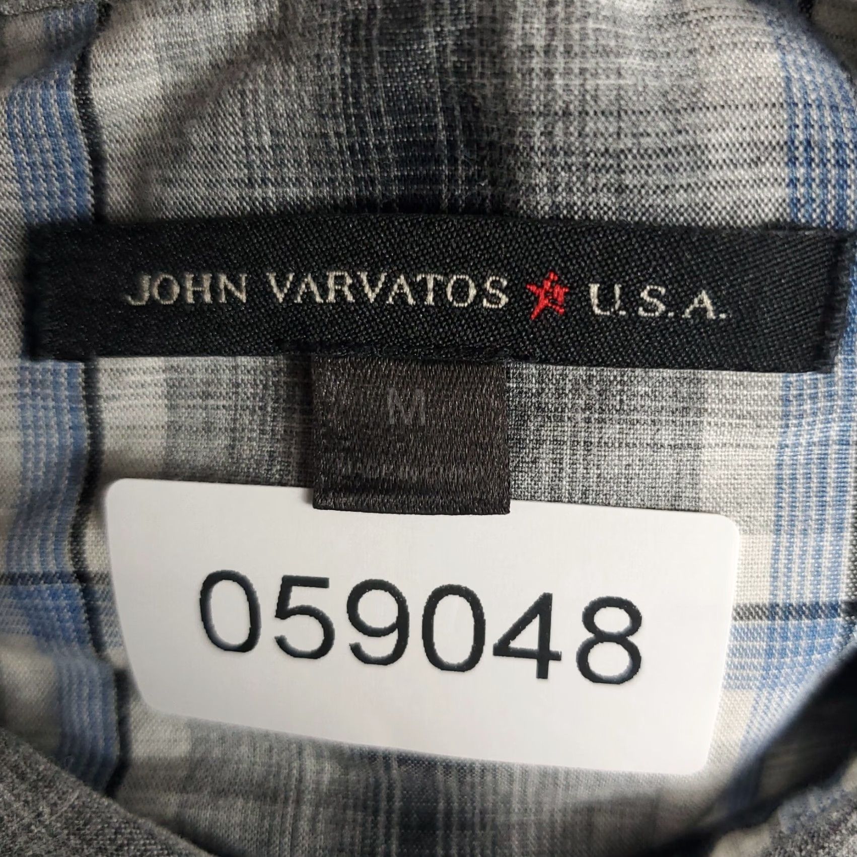 John Varvatos John Varvatos Shirt Mens Medium Gray Plaid Long Sleeve Button Up Size US M / EU 48-50 / 2 - 7 Thumbnail