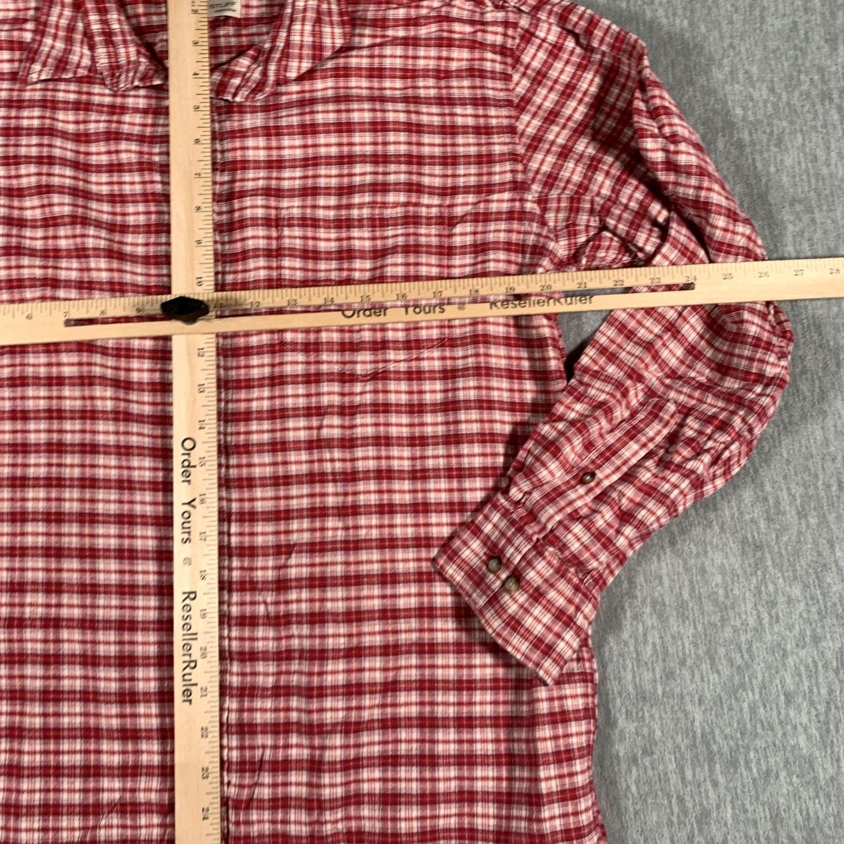 Nordstrom Pure Stuff Nordstrom Shirt Mens Large Red White Plaid Button Down Cotton Casual Shirt Size US L / EU 52-54 / 3 - 7 Thumbnail