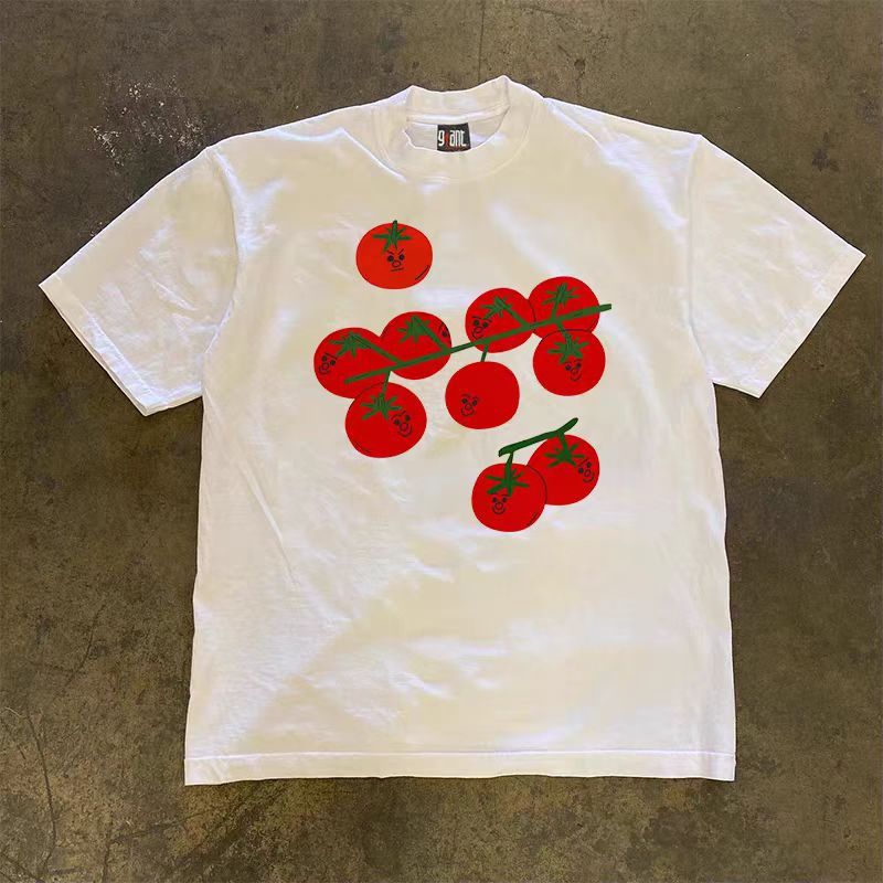 Other White loose casual tomato print cotton t-shirt Size US M / EU 48-50 / 2 - 1 Thumbnail