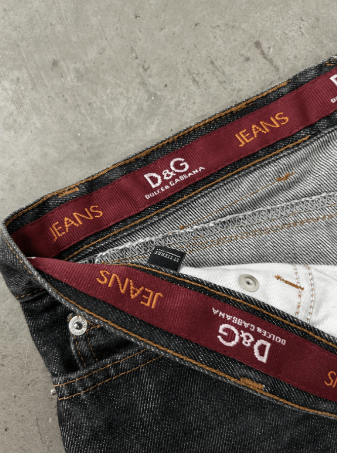 Dolce & Gabbana × Jean Dolce Gabbana Denim Cargo Pants Wide Boot Cut Zip EX0107 Size 27" / US 4 / IT 40 - 10 Thumbnail