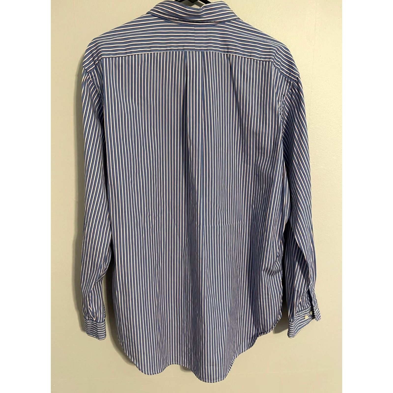 Polo Ralph Lauren Polo Ralph Lauren Classic Fit Blue Striped L/S Button Up Shirt Men's 16.5 34/35 Size US XL / EU 56 / 4 - 3 Thumbnail