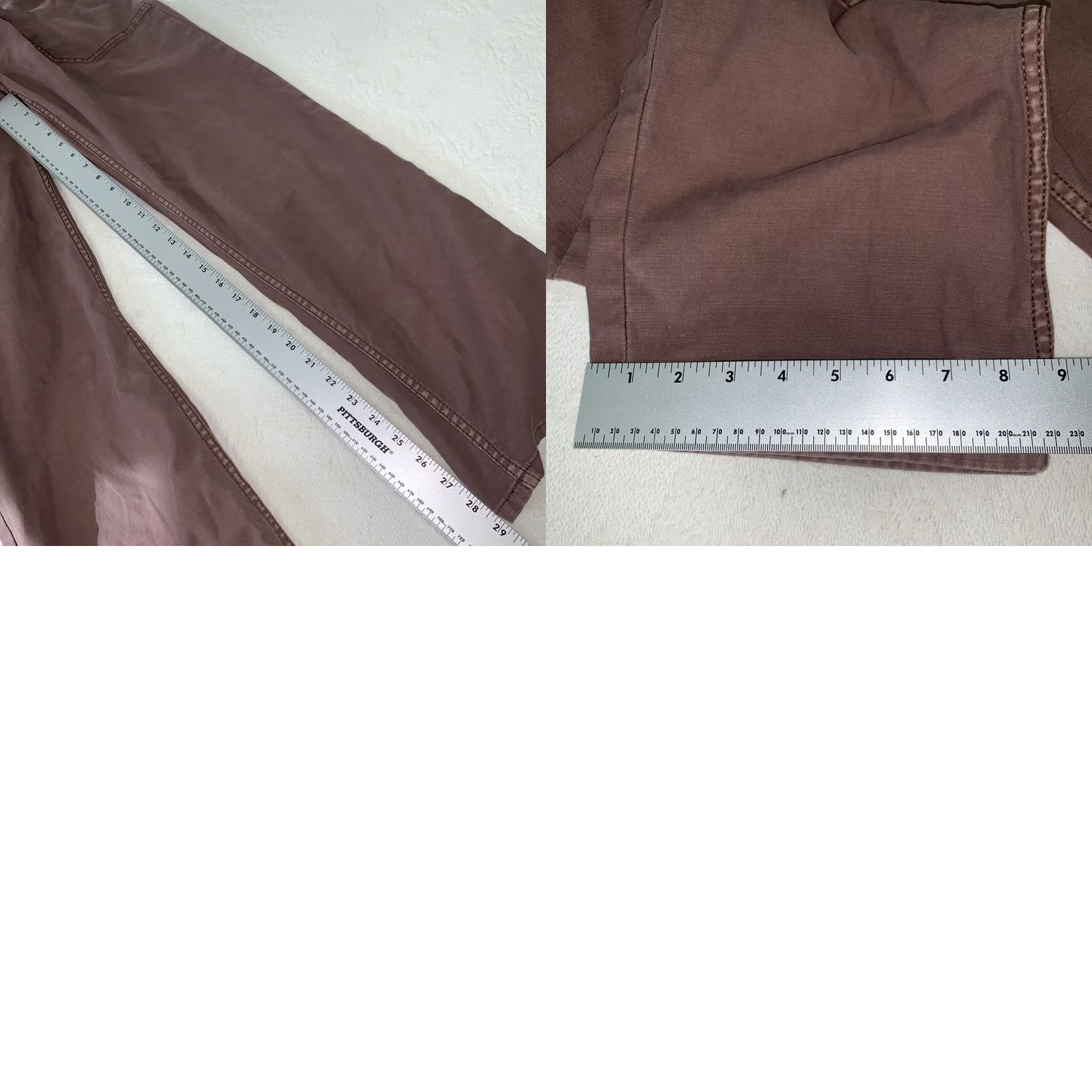 Vintage Pilcro Wide-Leg Jeans Dusty Rose Patch Pockets Double-Button Fly Sz 31 Womens Size 24" / US 00 / IT 34 - 9 Thumbnail
