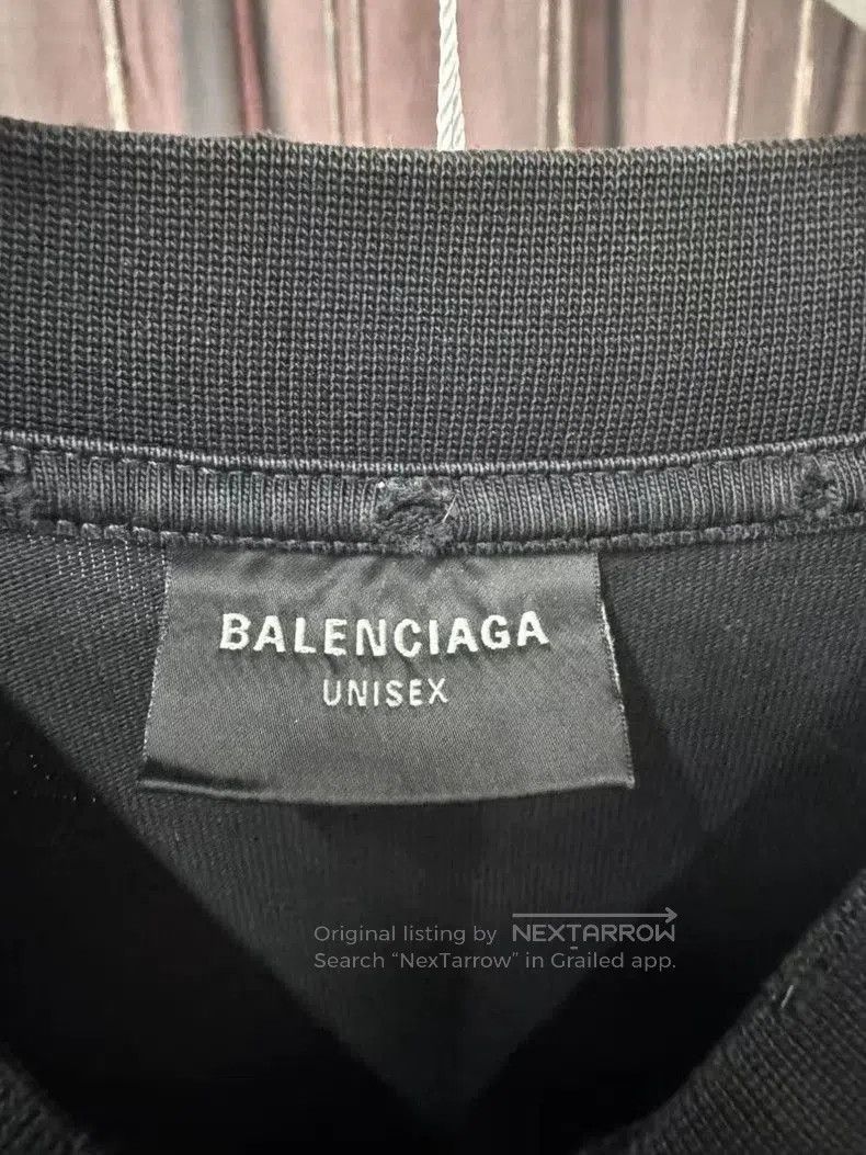 Balenciaga Balenciaga Paris Tower Distressed Tee. Size US XXL / EU 58 / 5 - 6 Thumbnail