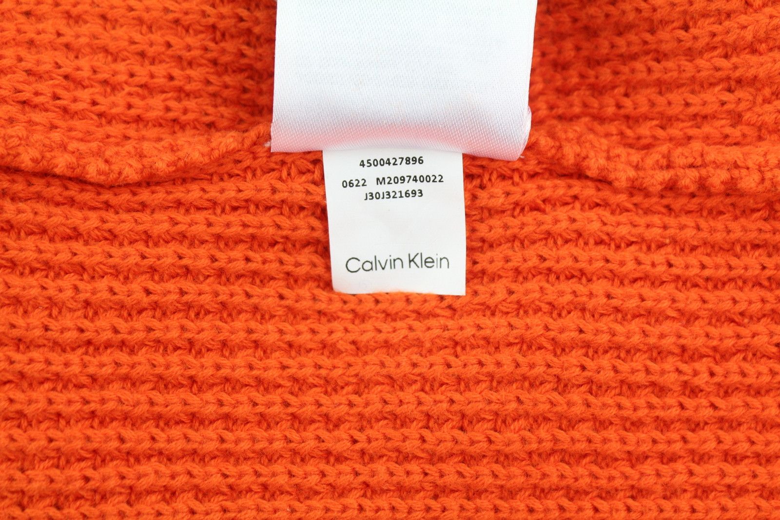 Calvin Klein M Orange Cotton Knit Hooded Stretch Jumper 87437 Size US M / EU 48-50 / 2 - 11 Thumbnail
