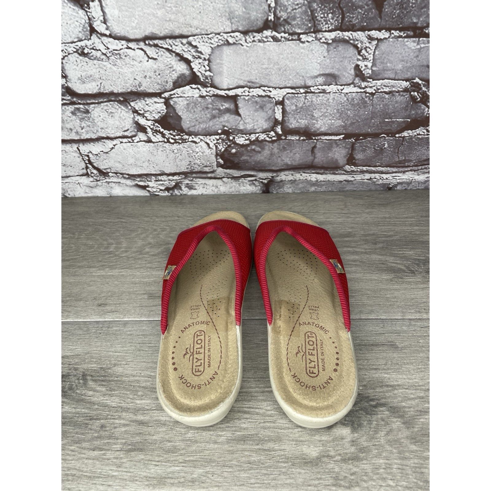 Other Fly Flot Anatomic Red Mesh Slide Wedge Comfort Casual Sandal Size US 6 / IT 36 - 18 Thumbnail