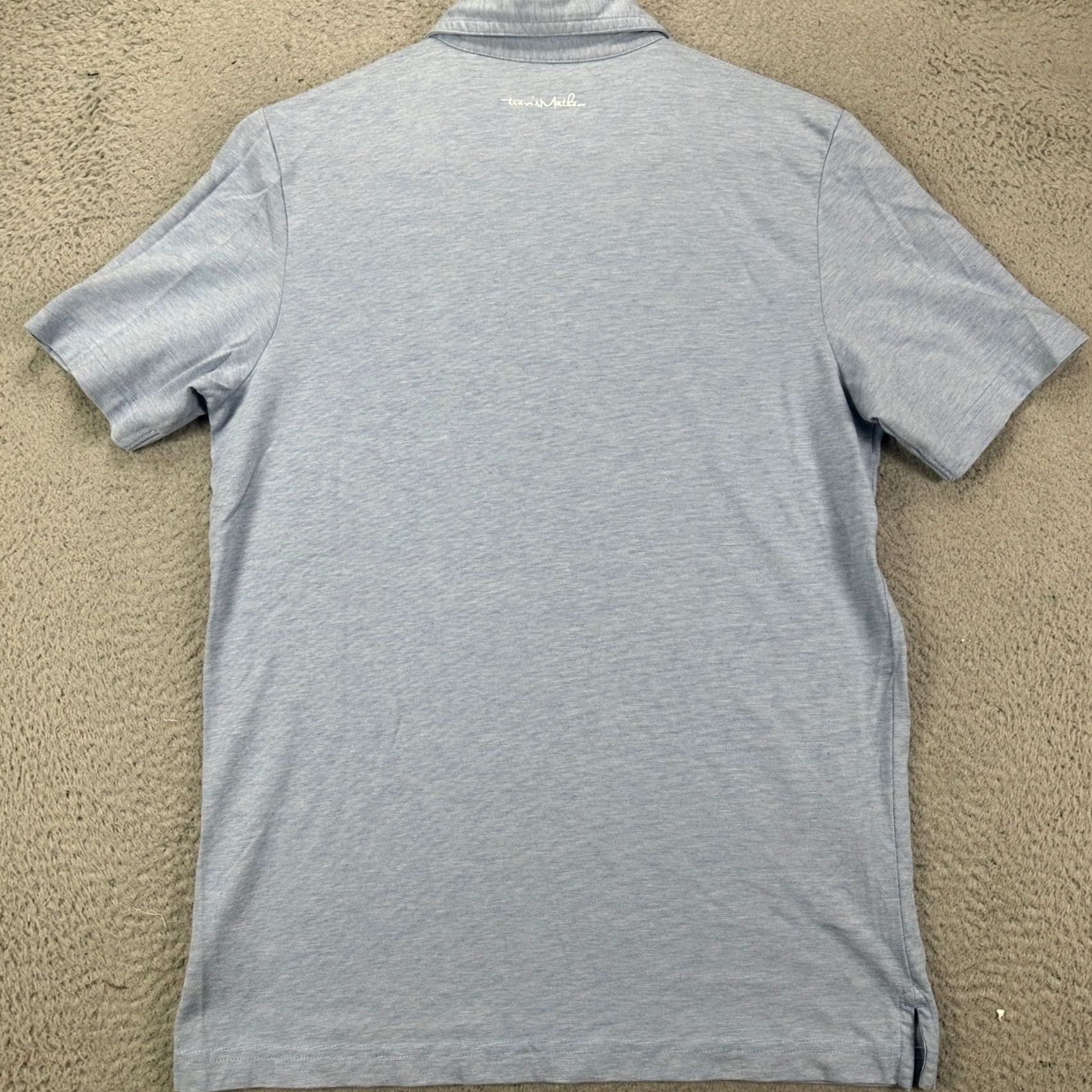 TravisMathew Travis Mathew Polo Shirt Mens Medium Blue Rugby Short Sleeve Pima Cotton Blend Shirt Polo Size US M / EU 48-50 / 2 - 2 Thumbnail
