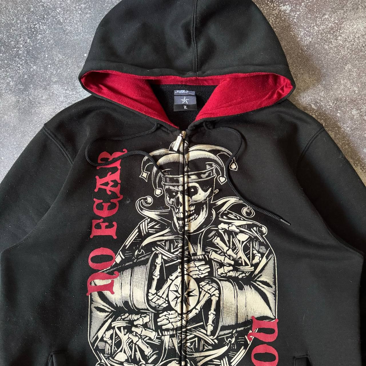 If Six Was Nine × Japanese Brand × No Fear No Fear Vintage Joker Zip Hoodie Size US L / EU 52-54 / 3 - 4 Thumbnail
