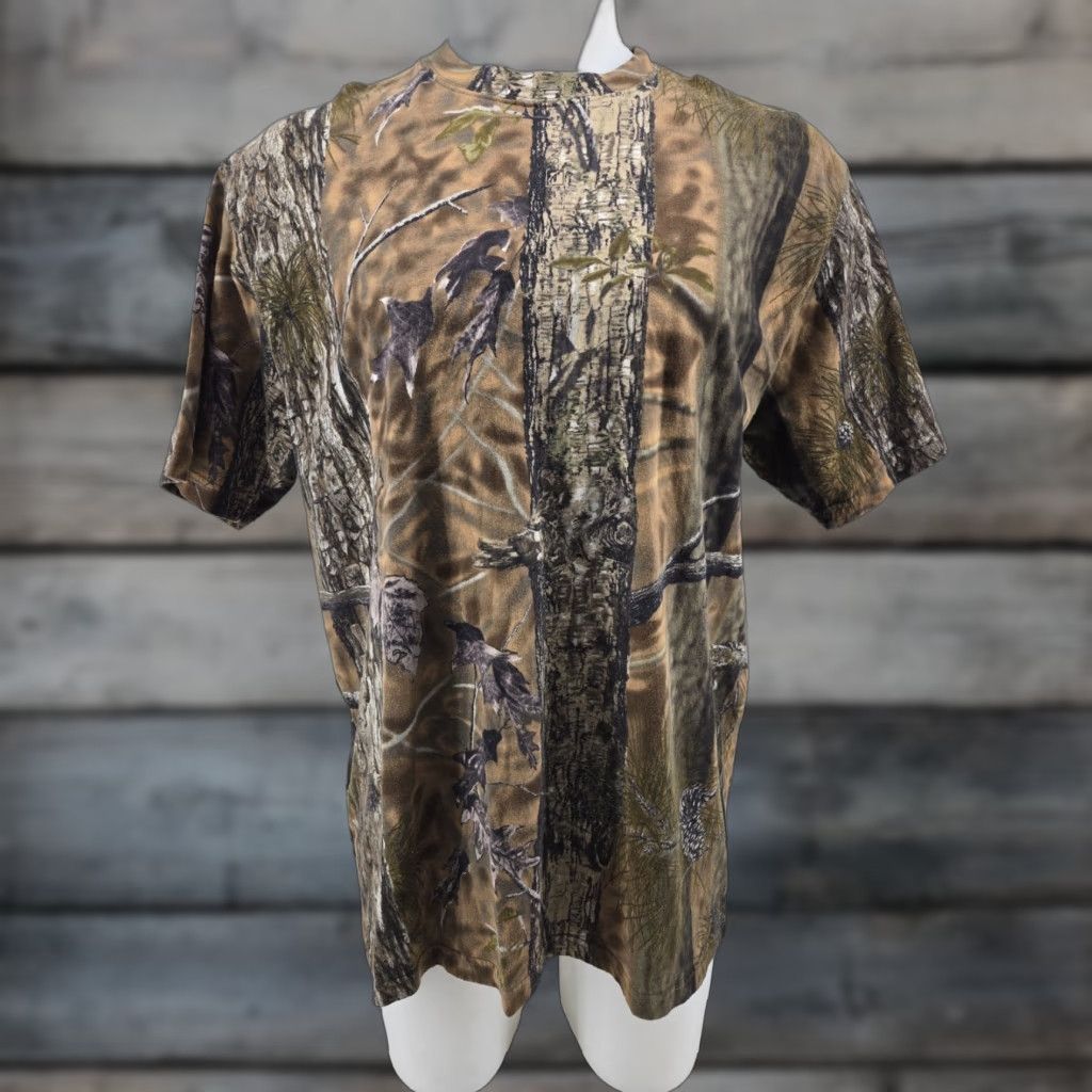 Vintage VINTAGE Longleaf Camo T-Shirt Men XL Short Sleeve Hunting Skater Cotton Shirt Size US XL / EU 56 / 4 - 1 Thumbnail