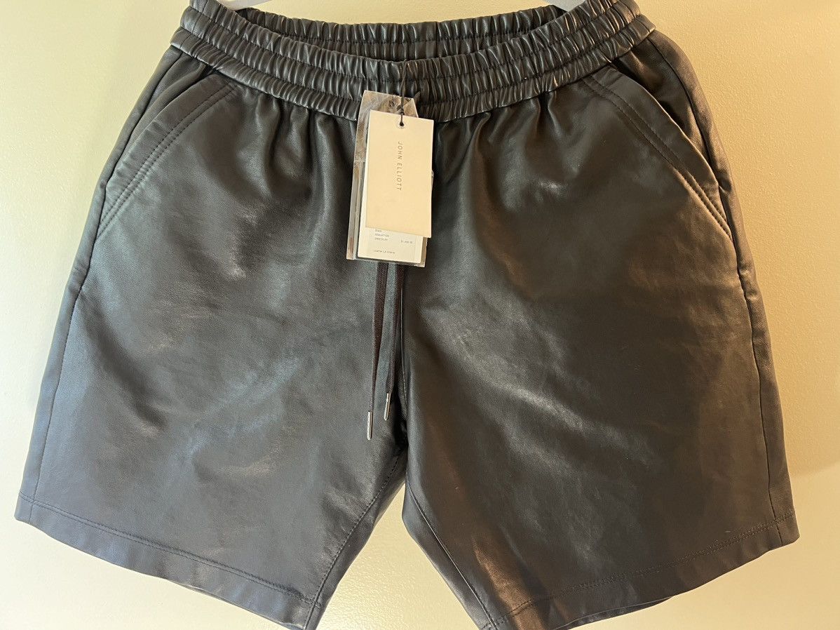 John Elliott John Elliott Leather LA Shorts Size US 33 - 2 Thumbnail