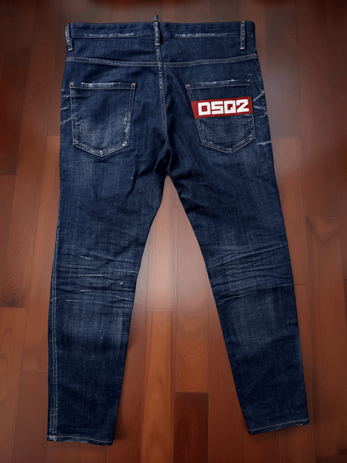 Dsquared2 DSQUARED2 DSQ2 RED LOGO BLUE DENIM SKATER JEANS SZ. 50 Size US 34 / EU 50 - 1 Thumbnail
