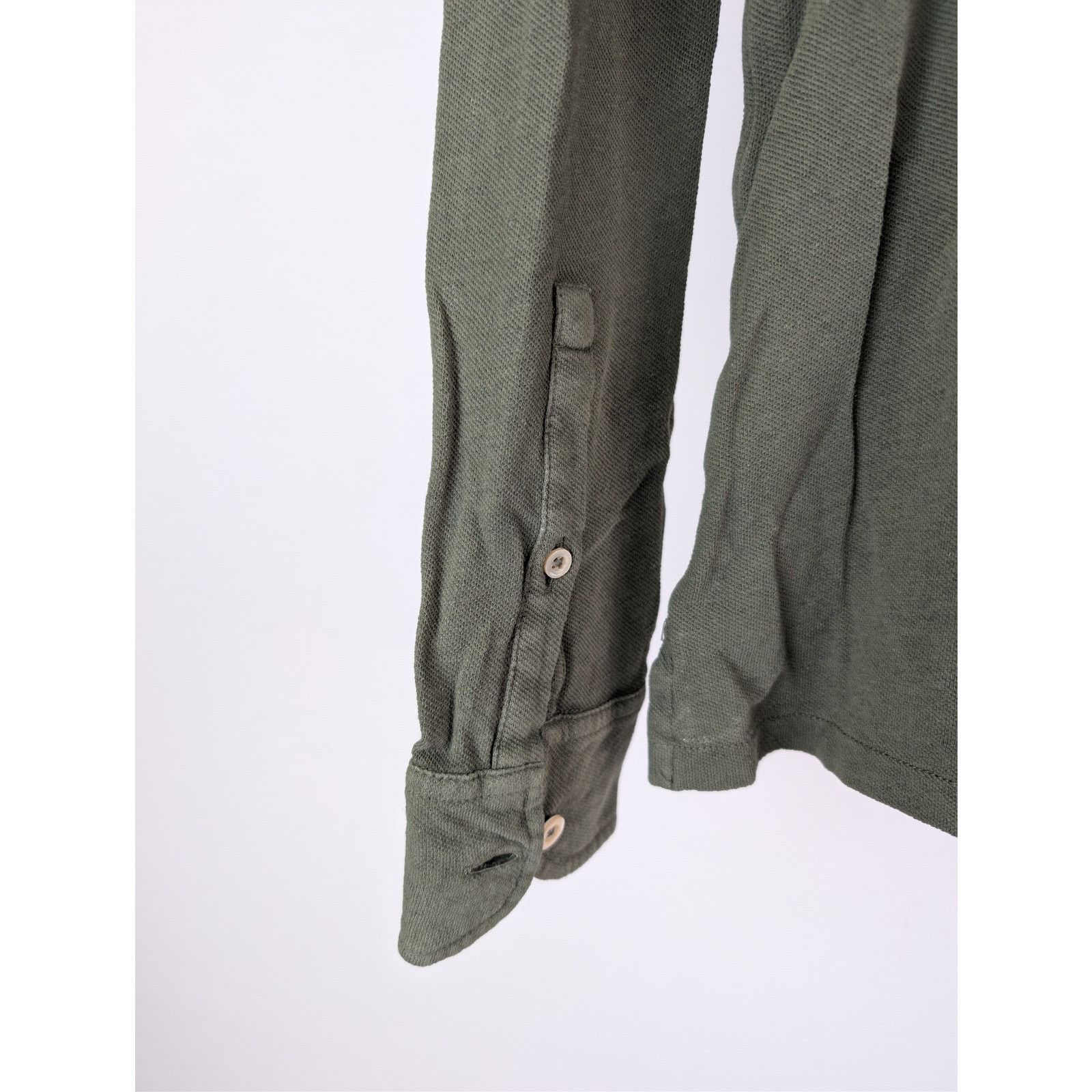 Boglioli o1rshd1 CC20 Cotton French Collar Shirt in Dark Green Size US S / EU 44-46 / 1 - 14 Thumbnail