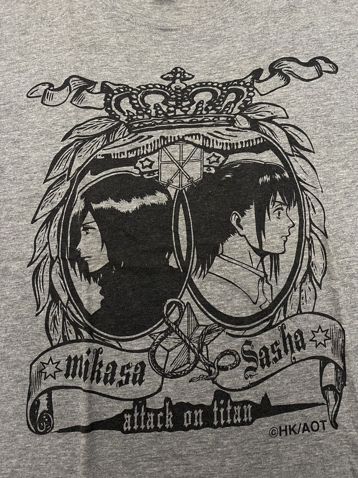 Anime × Vintage Attack on titan "mikasa & sasha" t-shirt Size US L / EU 52-54 / 3 - 2 Thumbnail
