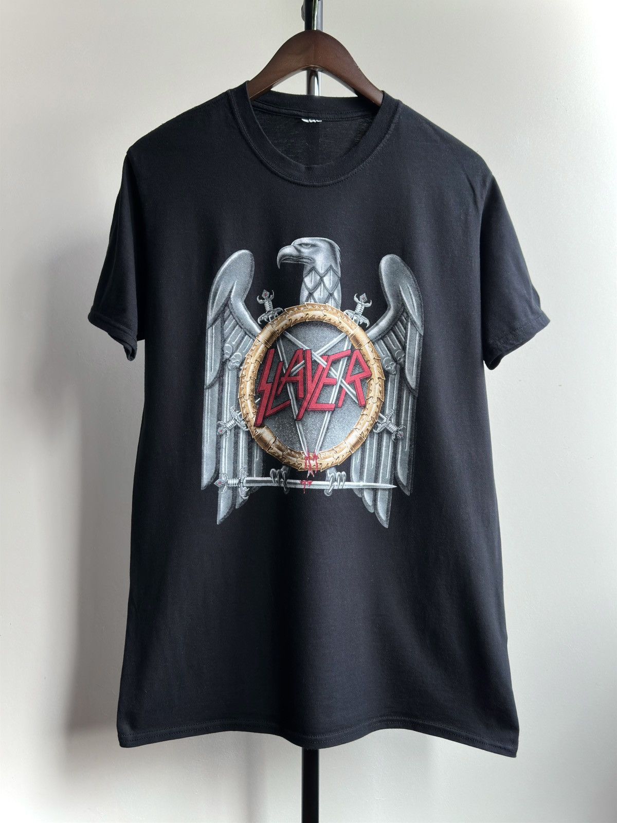 Band Tees × Slayer × Vintage VINTAGE Y2K SLAYER EAGLE METAL BAND TEE Size US M / EU 48-50 / 2 - 1 Thumbnail