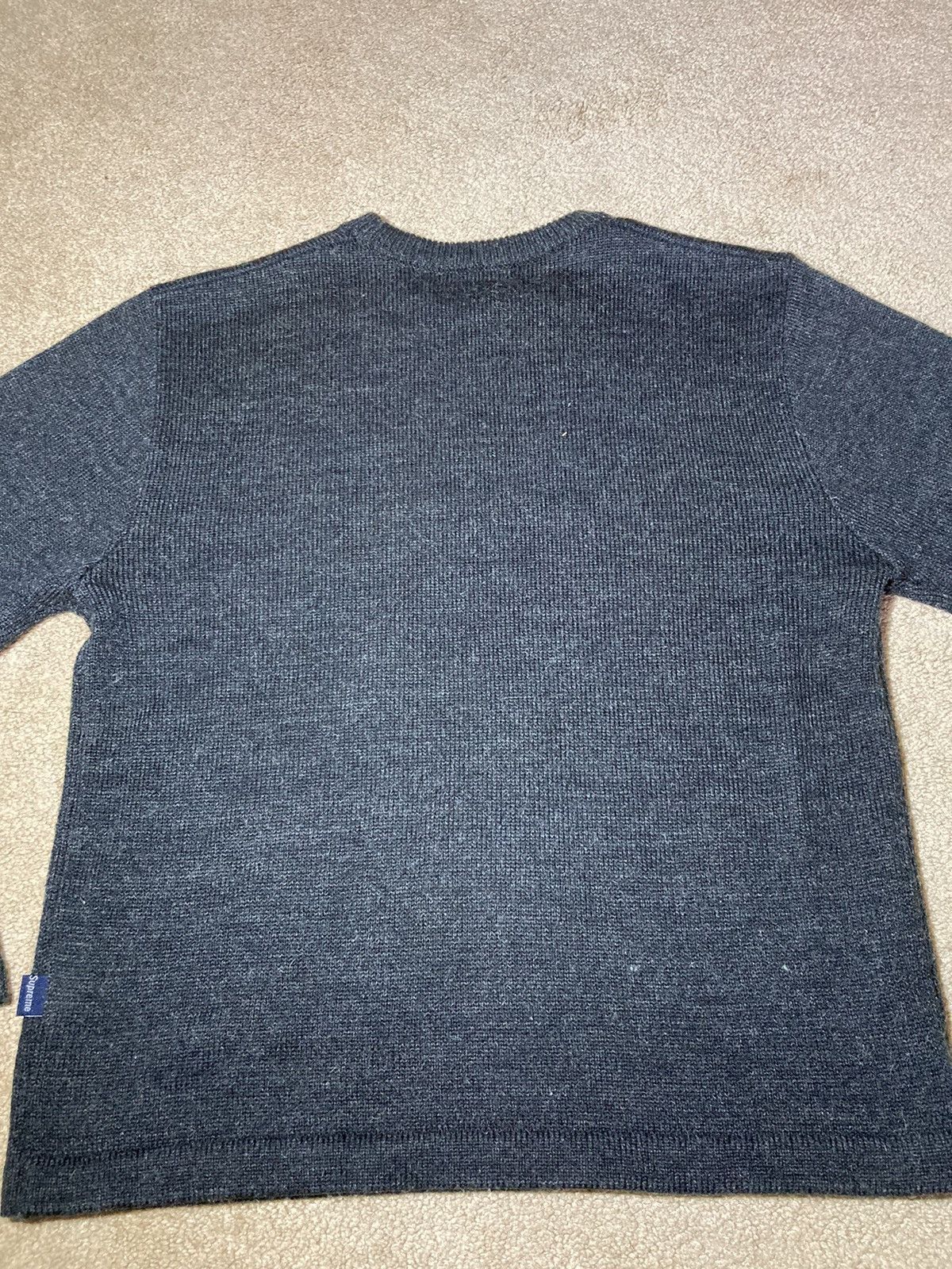 Supreme 2001 Supreme Rhombus Diamond Check Gray Sweater 90s OG 2000s Size US L / EU 52-54 / 3 - 8 Thumbnail