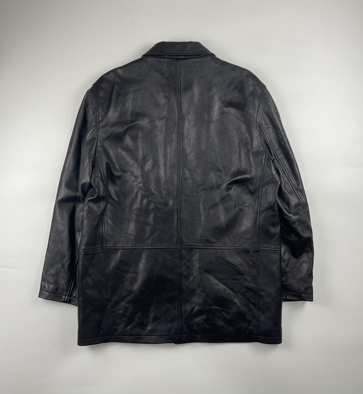 Balenciaga Vintage Balenciaga Leather Jacket Size US XL / EU 56 / 4 - 2 Thumbnail