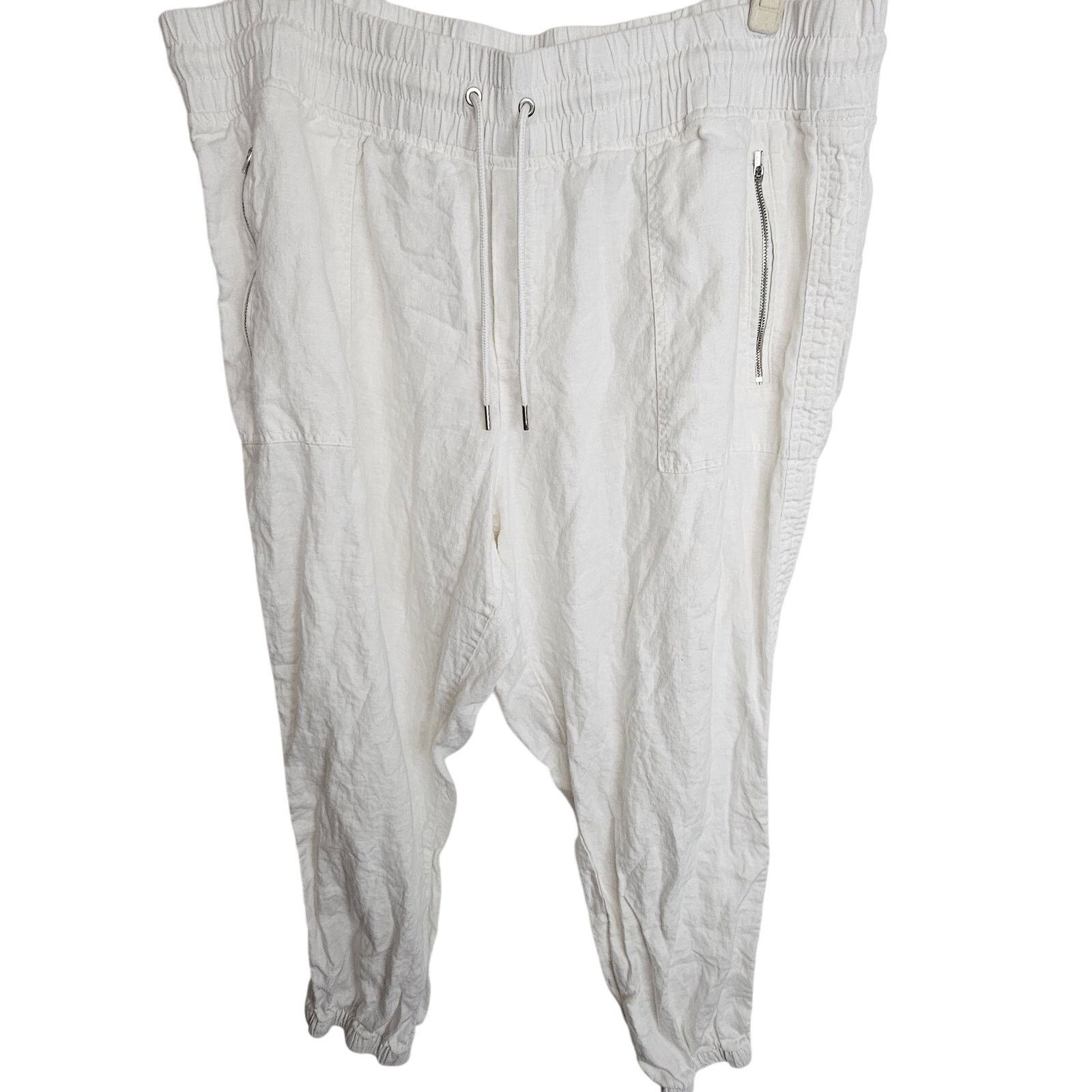 Athleta Athleta Womens Cabo Linen Joggers Size 22 Resortwear Beach Size 22" - 1 Thumbnail