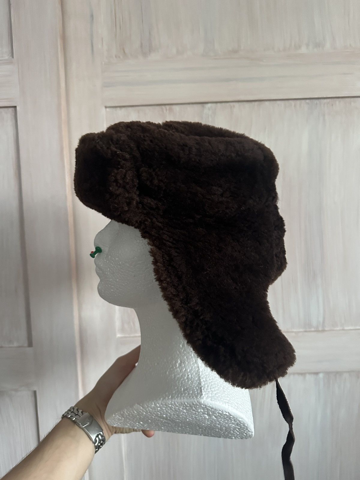 Vintage Vintage shearling bomber hat Size 26 - 3 Thumbnail