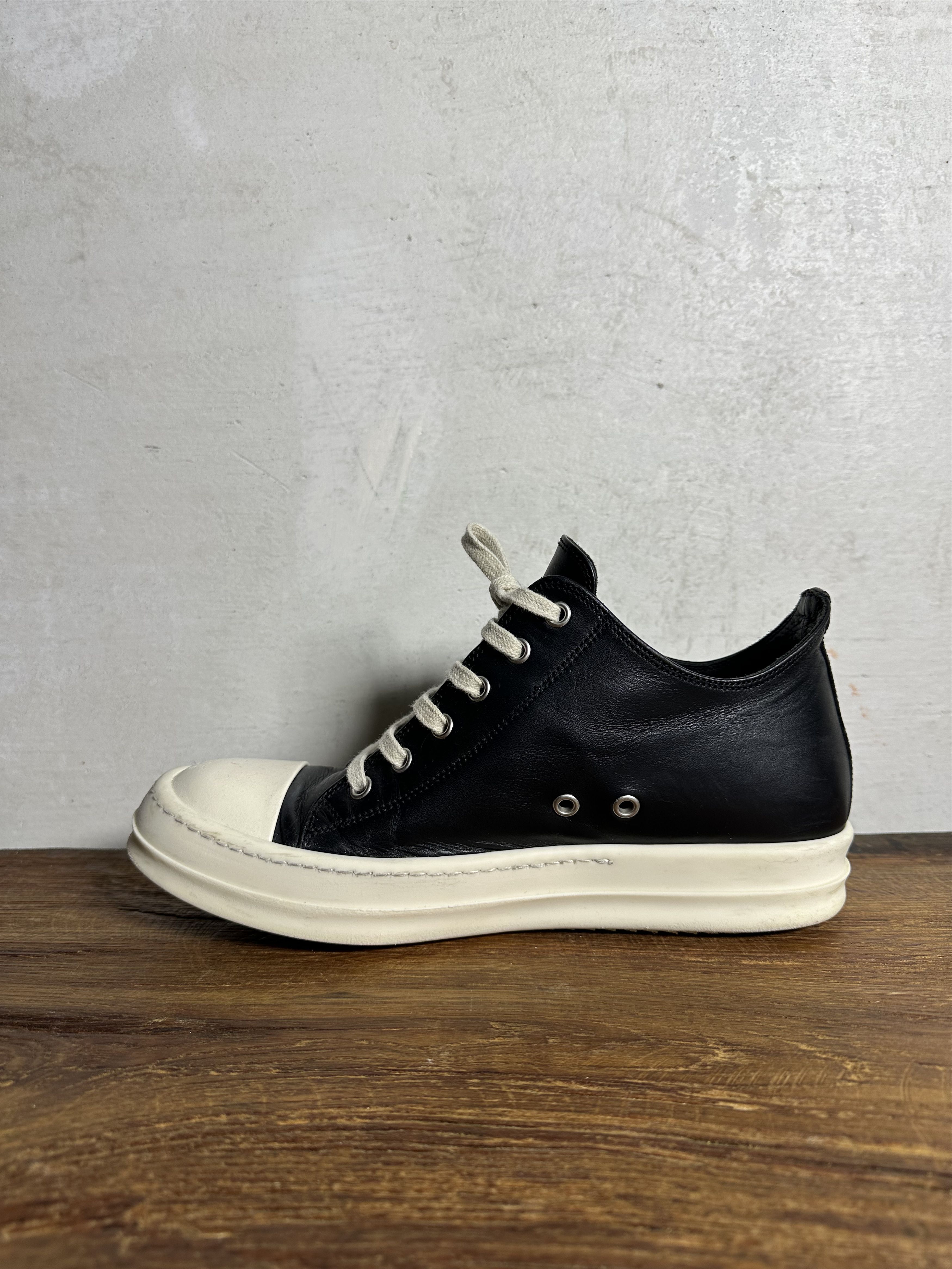 Rick Owens Rick Owens Milk Black Low Top Ramones Size US 7 / EU 40 - 3 Thumbnail