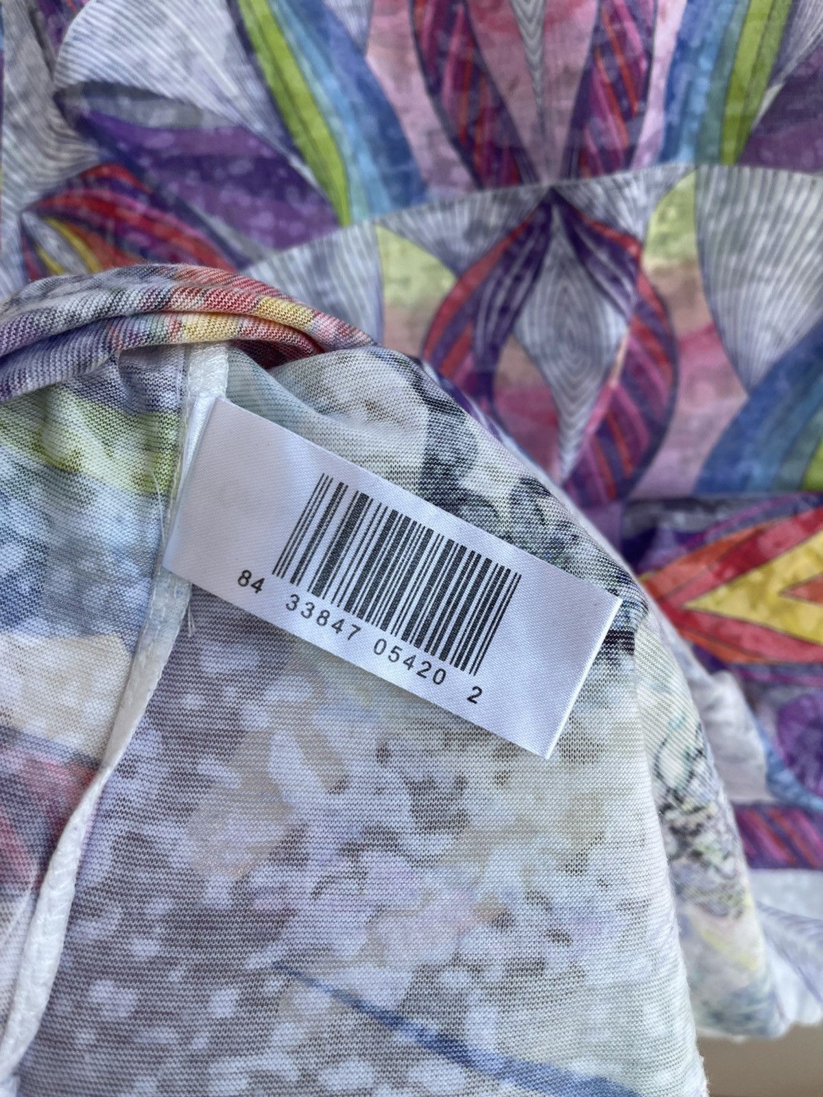 Custo Barcelona Octopus Abstract Print Viscose Mesh Long Sleeve Top T-Shirt Size M / US 6-8 / IT 42-44 - 12 Thumbnail