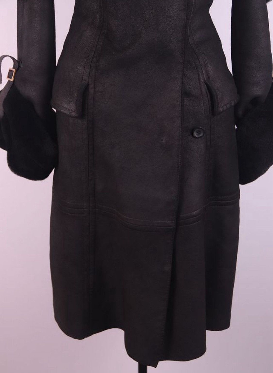 Gucci Gucci by Tom Ford FW2003 Shearling Leather Coat Jacket Size XS / US 0-2 / IT 36-38 - 2 Thumbnail