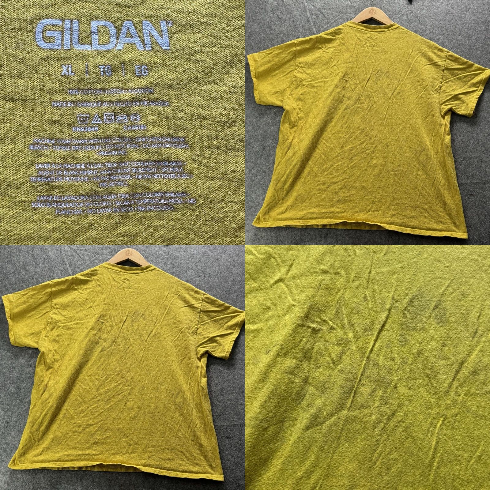 Gildan Winnie The Pooh Graphic Tee Gildan Shirt Mens XL Yellow Size US XL / EU 56 / 4 - 8 Thumbnail