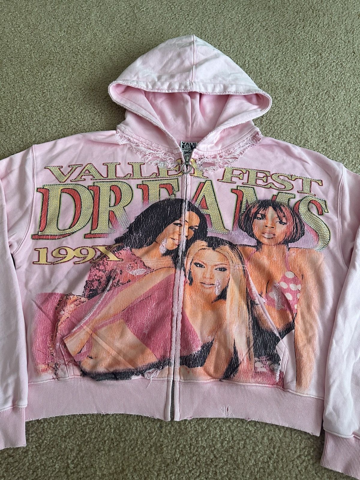 Streetwear × Vale Vale Pink Dreams Destiny's Child Zip Up