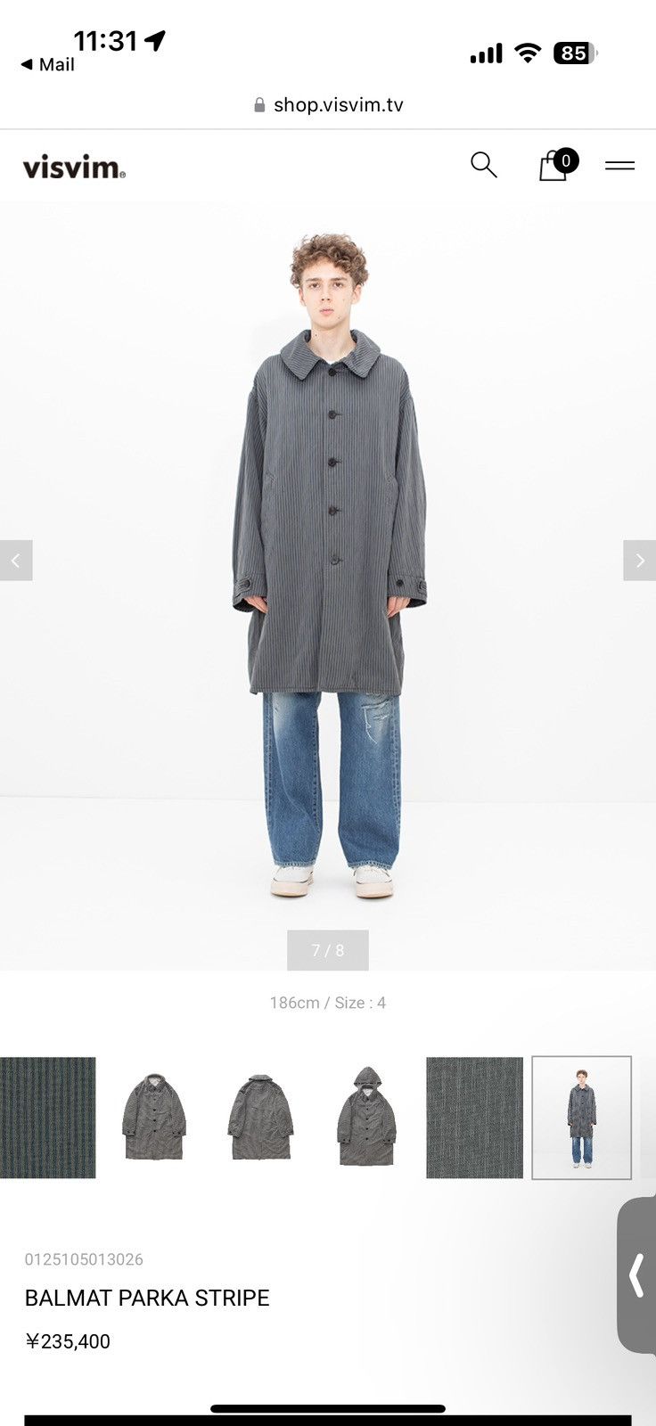 Visvim Visvim Balmat Parka Stripe Grey size 3 Size US L / EU 52-54 / 3 - 4 Thumbnail