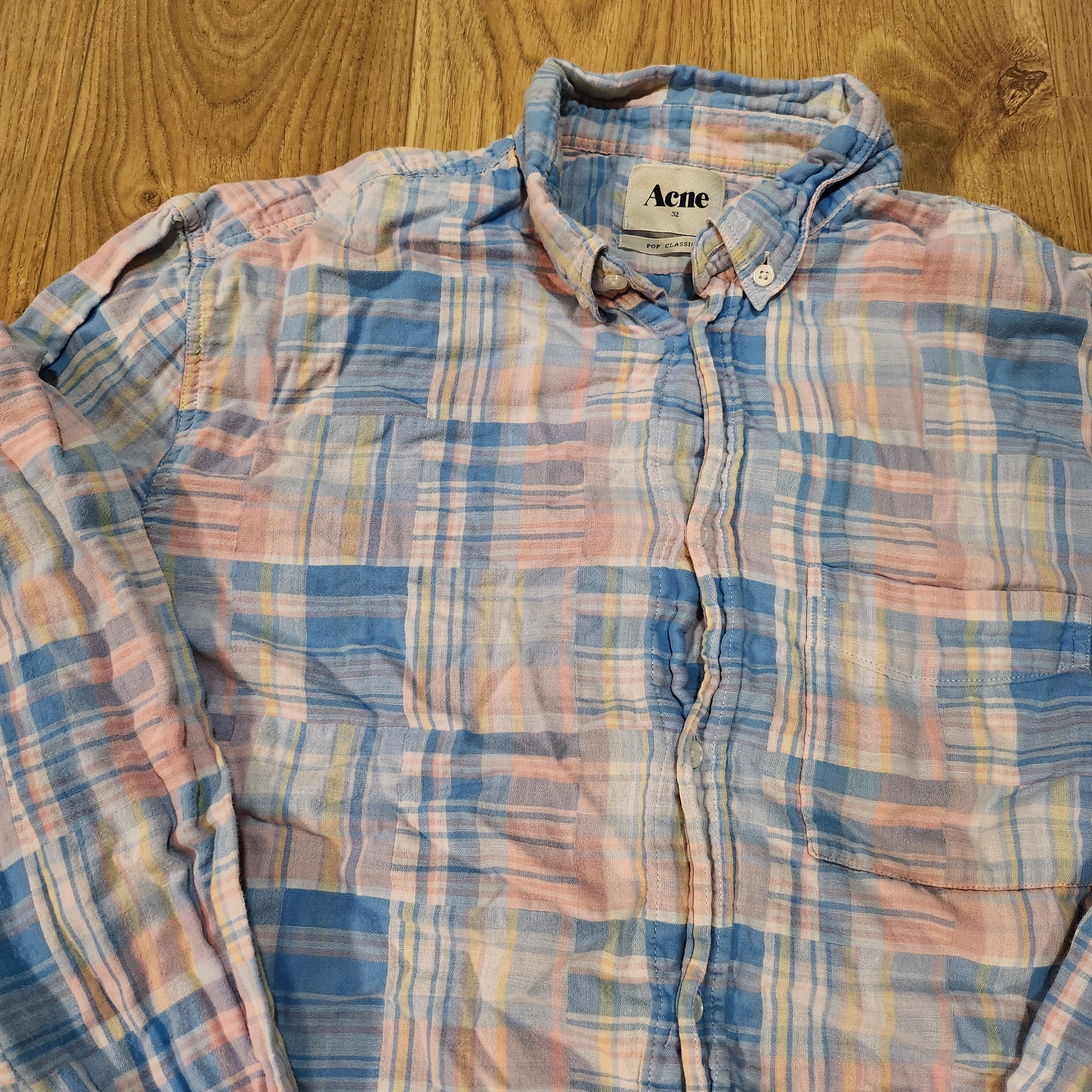 Acne Studios Vintage Acne Pop Button Checked Shirt Size US L / EU 52-54 / 3 - 2 Thumbnail