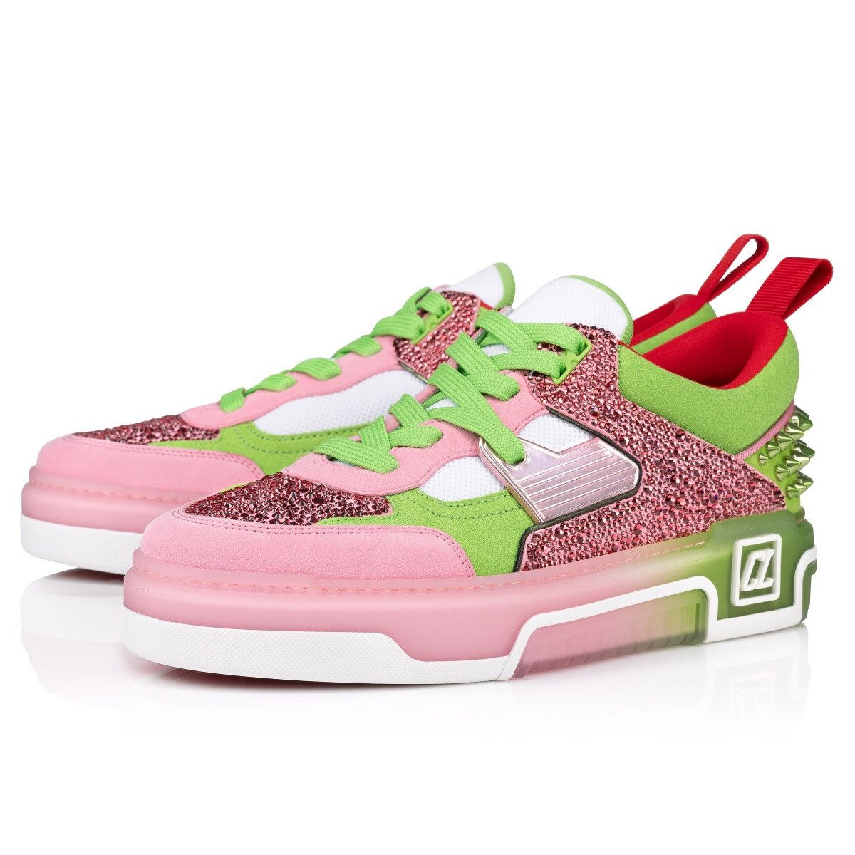 Christian Louboutin astroloubi strass pink/green Size US 8 / EU 41 - 1 Thumbnail