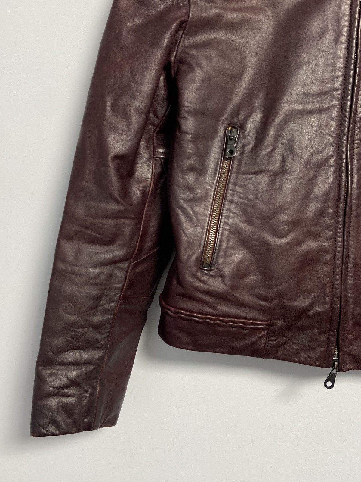 Giorgio Armani Giorgio Armani Vintage Leather Jacket Size M / US 6-8 / IT 42-44 - 8 Thumbnail