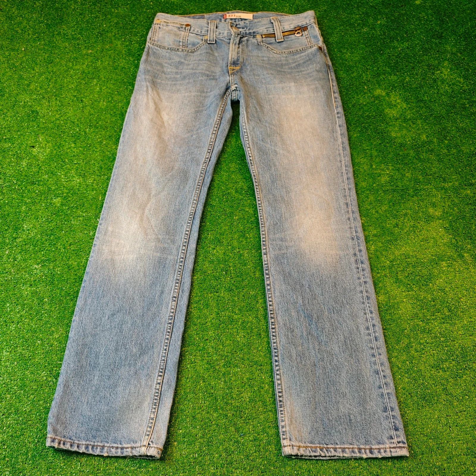 Levi's Levi's 511 Jeans Mens 33x32 blue Slim straight regular Size 33" - 3 Thumbnail