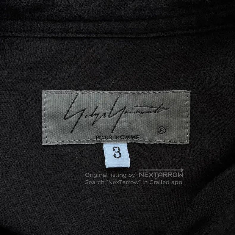 Yohji Yamamoto YOHJI YAMAMOTO Asymmetrical Collar Tencel Shirt Size US L / EU 52-54 / 3 - 6 Thumbnail