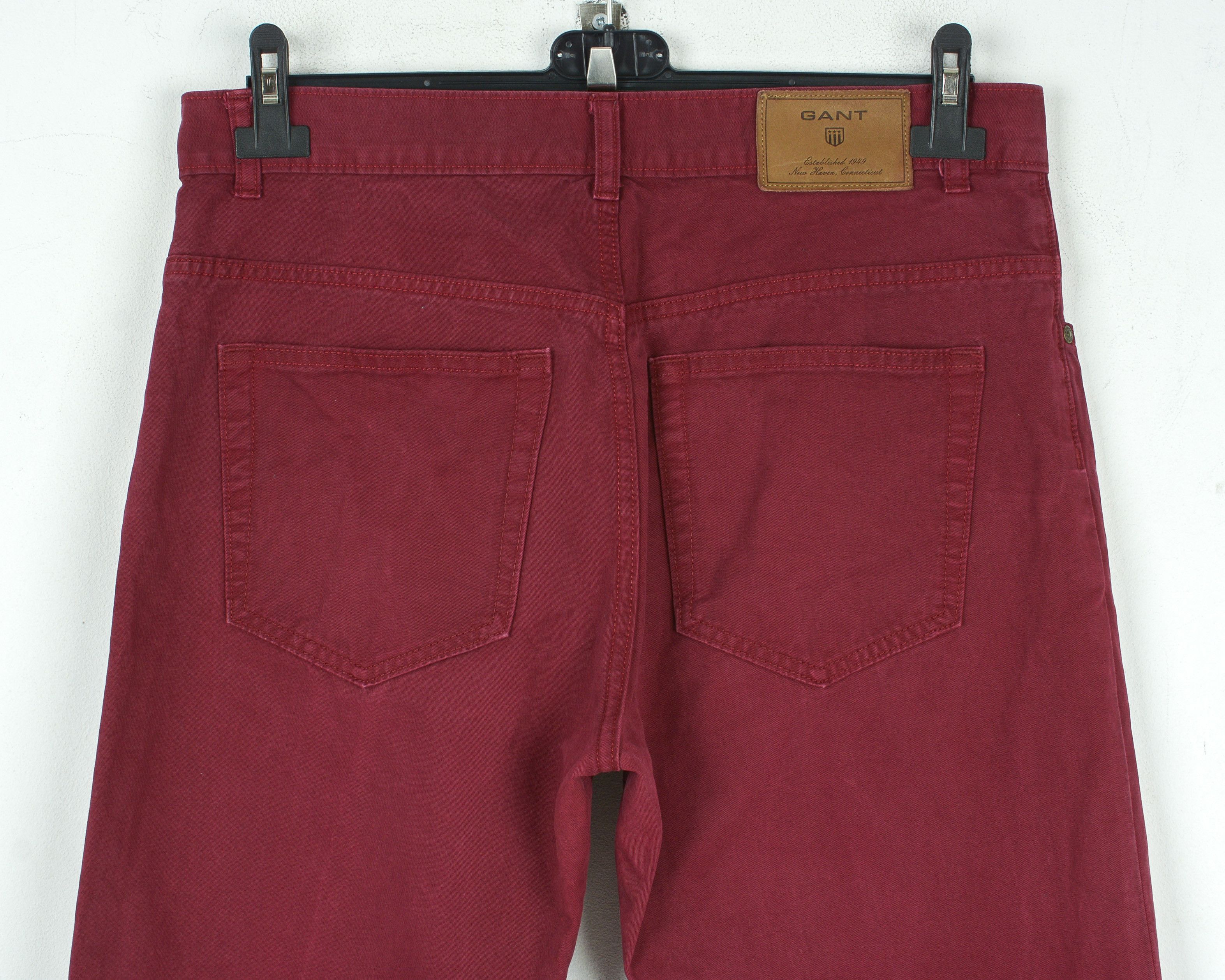 Gant Tyler W33 L32 Jeans Denim Pants Trousers Straight Reg Red Size US 33 - 5 Thumbnail