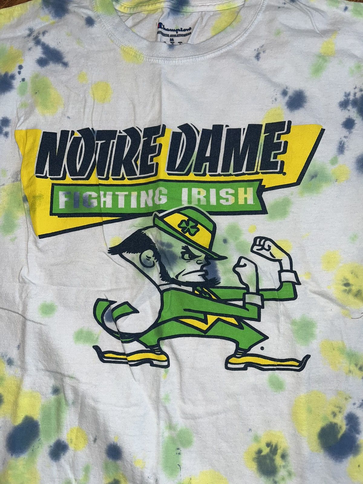 Champion Notre Dame Mens Tie-Dye T-Shirt Size US M / EU 48-50 / 2 - 5 Thumbnail