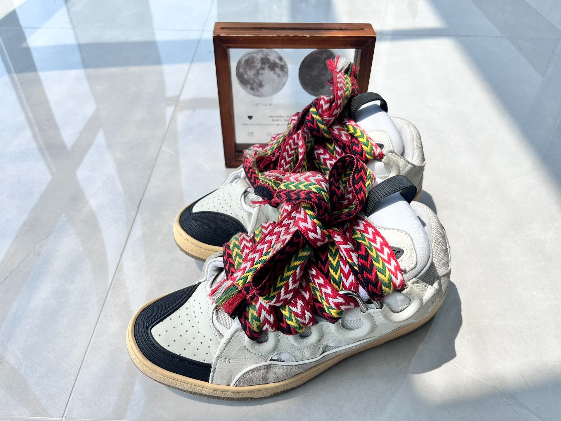 Lanvin Lanvin Patchwork White Lowtop Sneakers 9 Men Size US 9 / EU 42 - 1 Thumbnail