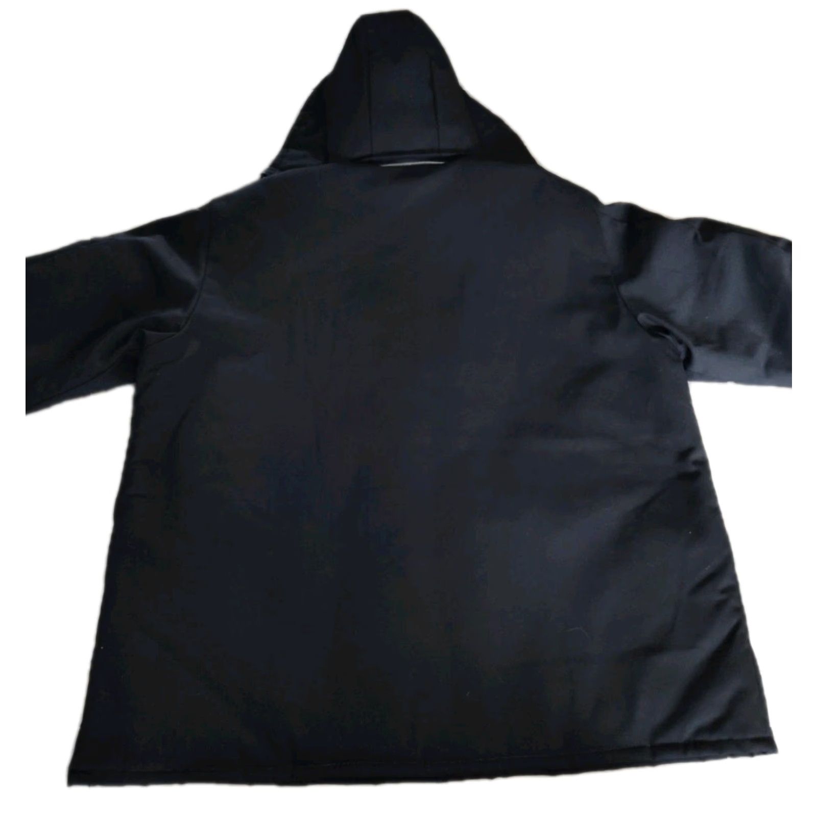 Vintage Johnson Garment Mens Canvas Full Zip Quilted Jacket Hooded Black USA Made 2XL Size US XXL / EU 58 / 5 - 2 Thumbnail