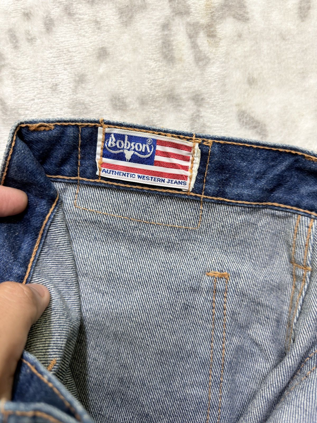Japanese Brand 70s Style Bobson Denim Bush Pants Flare Bell Bottom Jeans Size US 26 / EU 42 - 13 Thumbnail