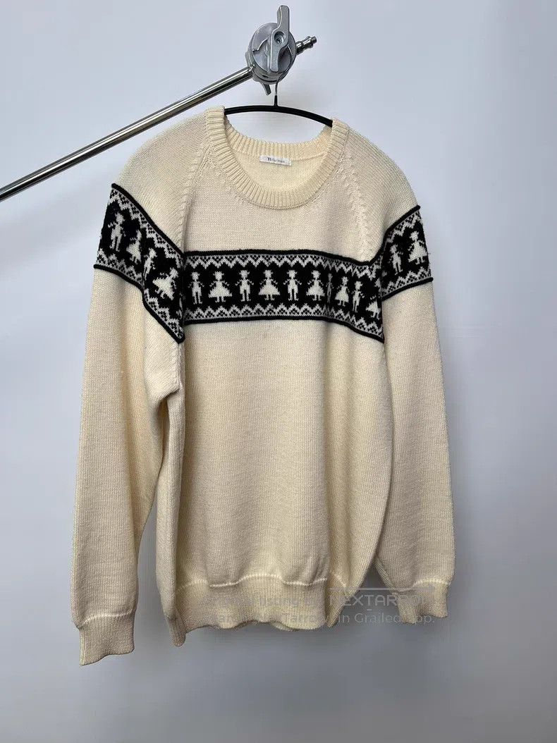 Yohji Yamamoto YOHJI YAMAMOTO Wool knit figure sweater Size US L / EU 52-54 / 3 - 2 Thumbnail