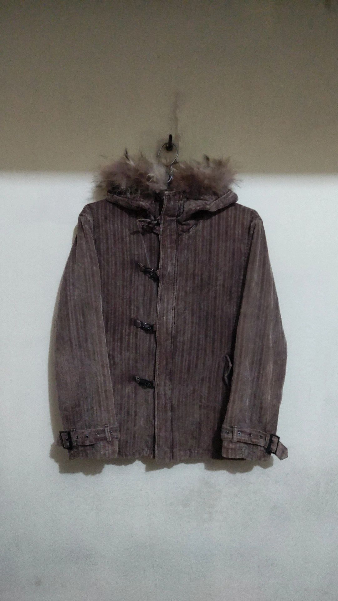 In The Attic In The Attic Raccoon Fur Hooded Corduroy Jacket Size US M / EU 48-50 / 2 - 10 Thumbnail