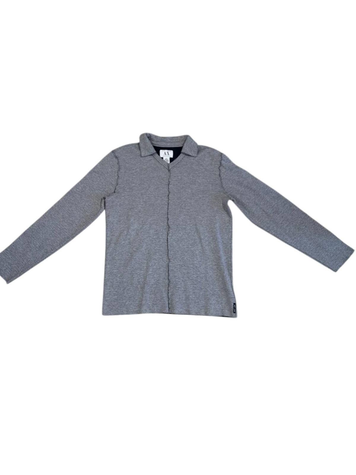 Armani Exchange Armani Exchange (A|X) Grey Long-Sleeve Top – Size Medium Size US M / EU 48-50 / 2 - 1 Thumbnail