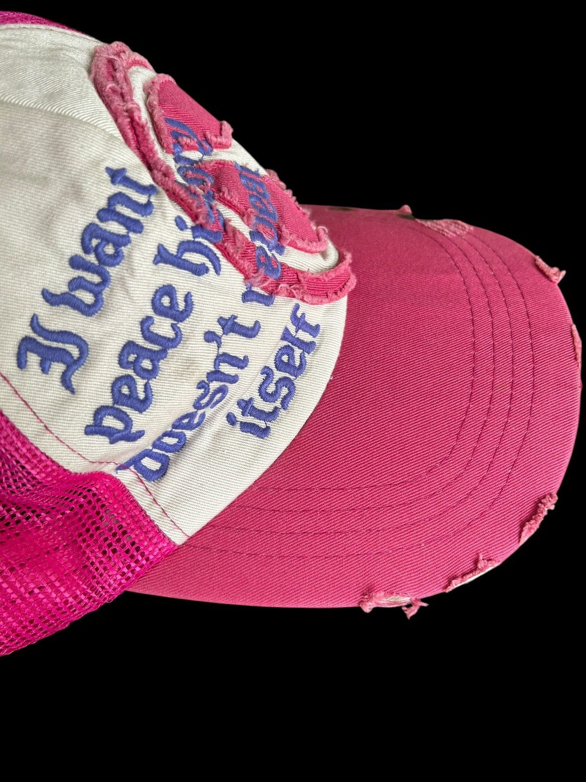 Japanese Brand × Kapital × Vintage Peace Punk Bondage Distressed Style Rare Hats ☠️☠️ Size ONE SIZE - 3 Thumbnail