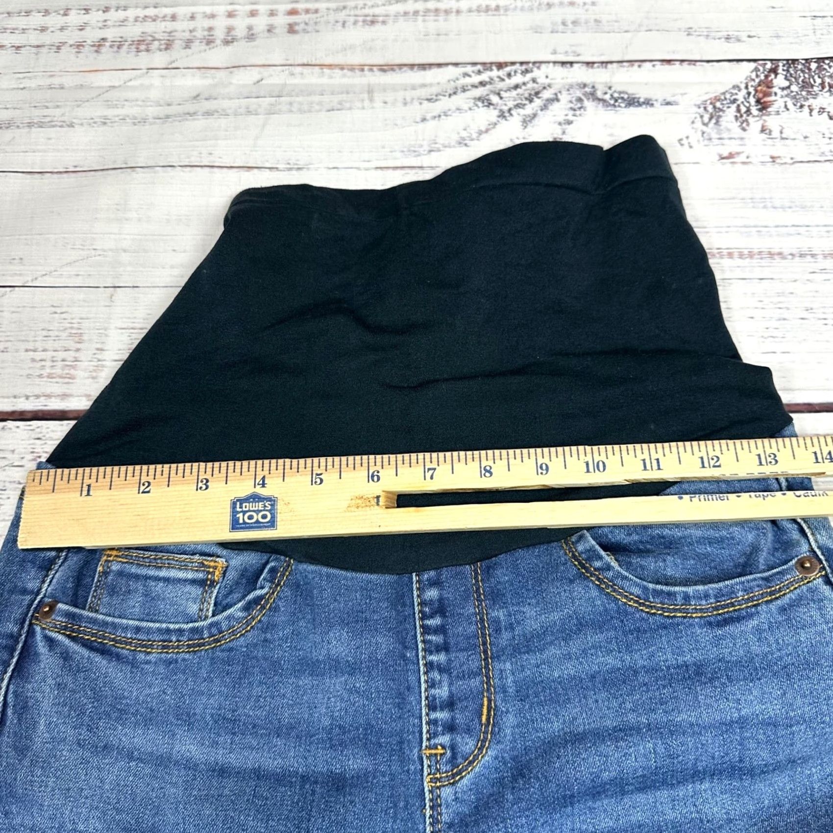 Vintage Indigo Poppy Maternity Jeans Skinny Womens S Blue Stretch Pull On Size 28" / US 6 / IT 42 - 6 Thumbnail