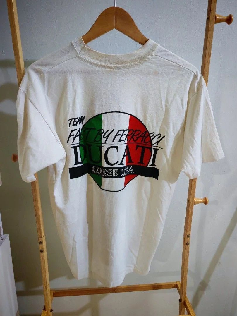 Vintage Vintage 90s Doug Polen Ducati Corse Tee Hanes USA Size US L / EU 52-54 / 3 - 3 Thumbnail