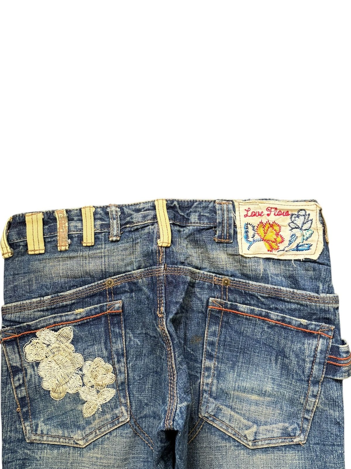 Marithe + Francois Girbaud Vintage Japanese Brand Rusty Wash Distressed Jeans Size 31" - 4 Thumbnail