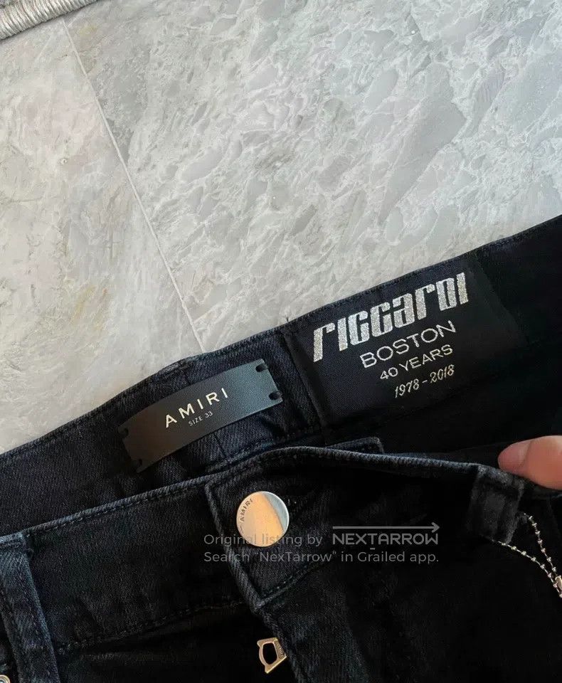 Amiri Amiri Classic Cherished mx1 Vintage Black Jeans, Size 33 Size US 33 - 2 Thumbnail