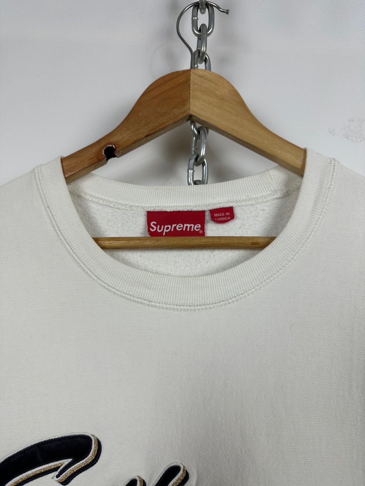 Supreme Supreme Brush Script White Crewneck Sweatshirt Size US L / EU 52-54 / 3 - 8 Thumbnail