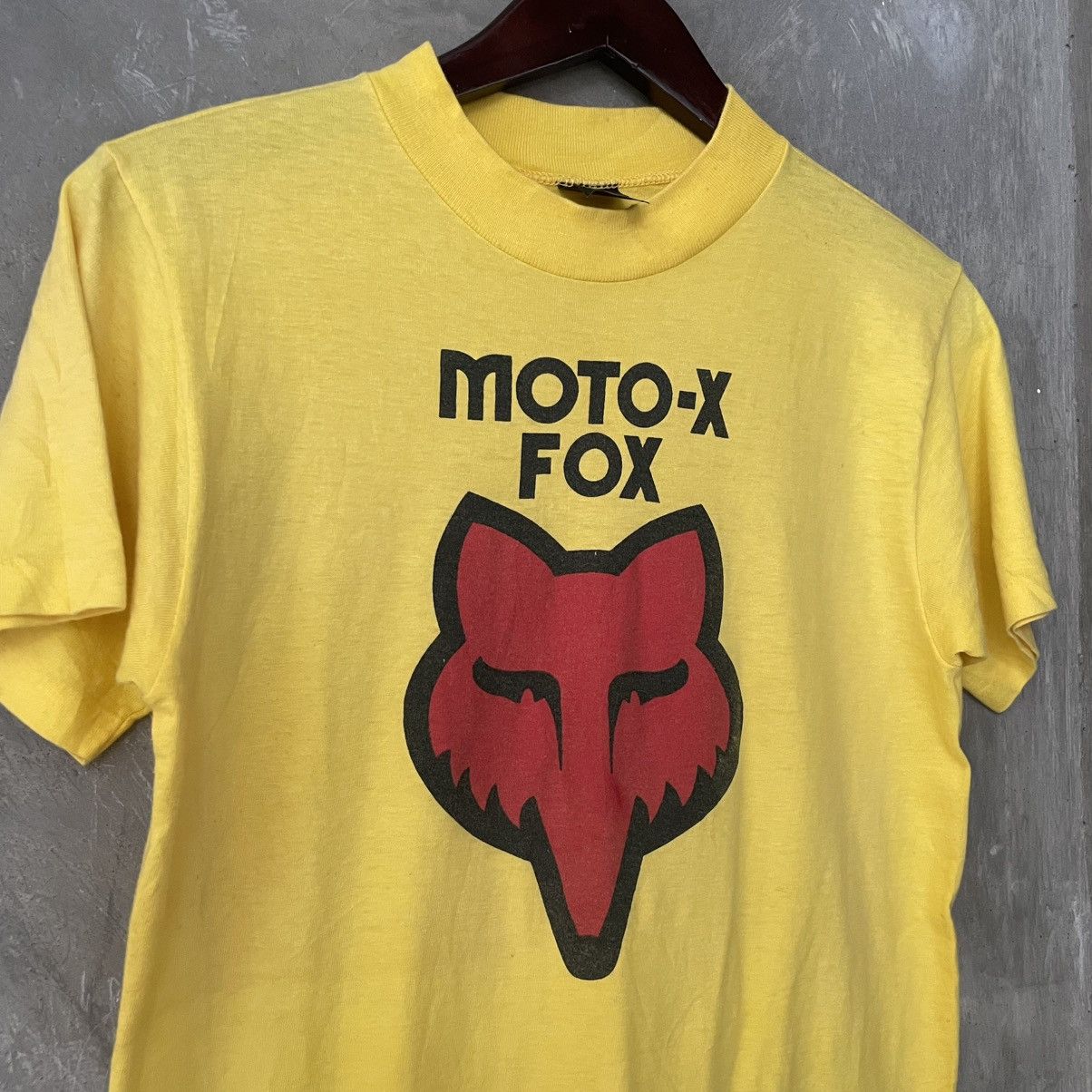 Fox Racing × Vintage Vintage 70's MOTO-X FOX Factory Inc T-Shirt Racing Motocross Size US S / EU 44-46 / 1 - 10 Thumbnail