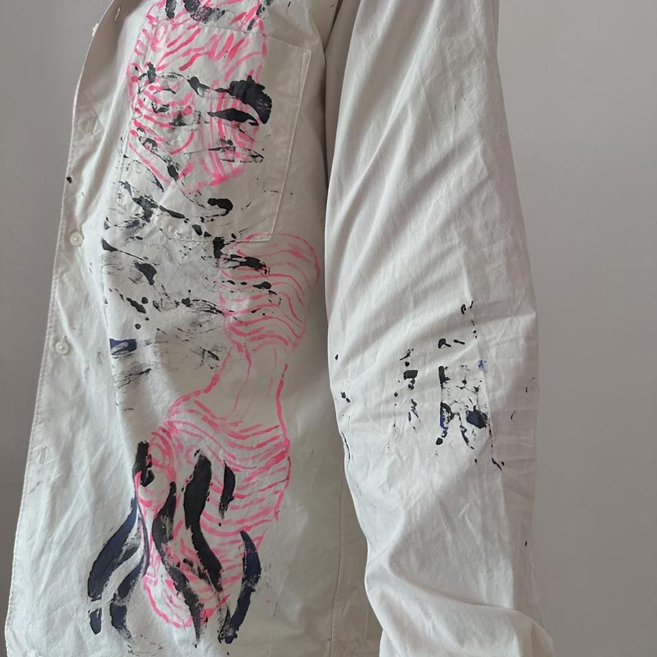 Uniqlo ASTROBOI* x Uniqlo 'Tattoo' Tan Graphic Button Up Shirt -XL Size US XL / EU 56 / 4 - 7 Thumbnail