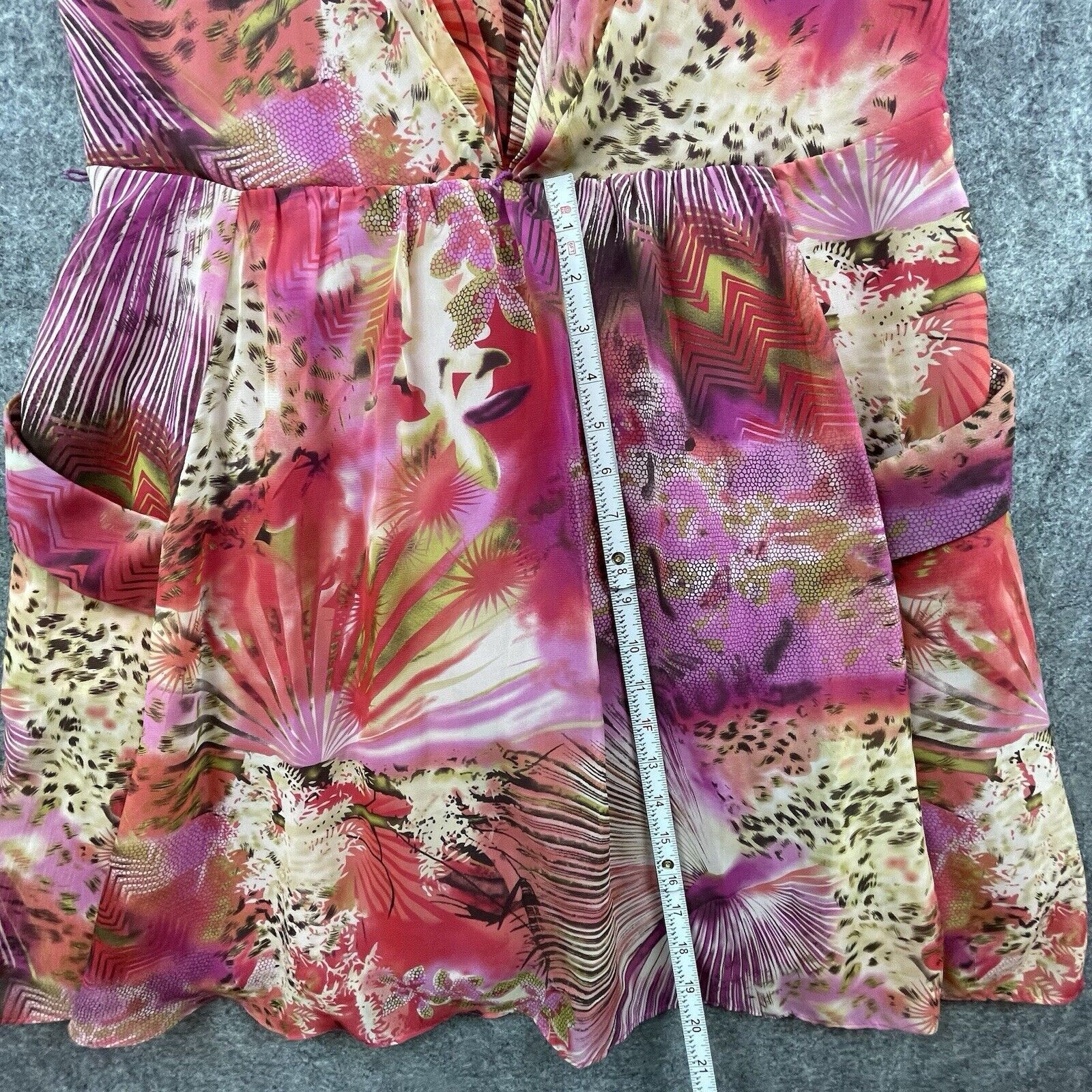 Miss Sixty M60 Miss Sixty Dress 14 Pink Purple Leopard Funky Boho Size XL / US 12-14 / IT 48-50 - 6 Thumbnail