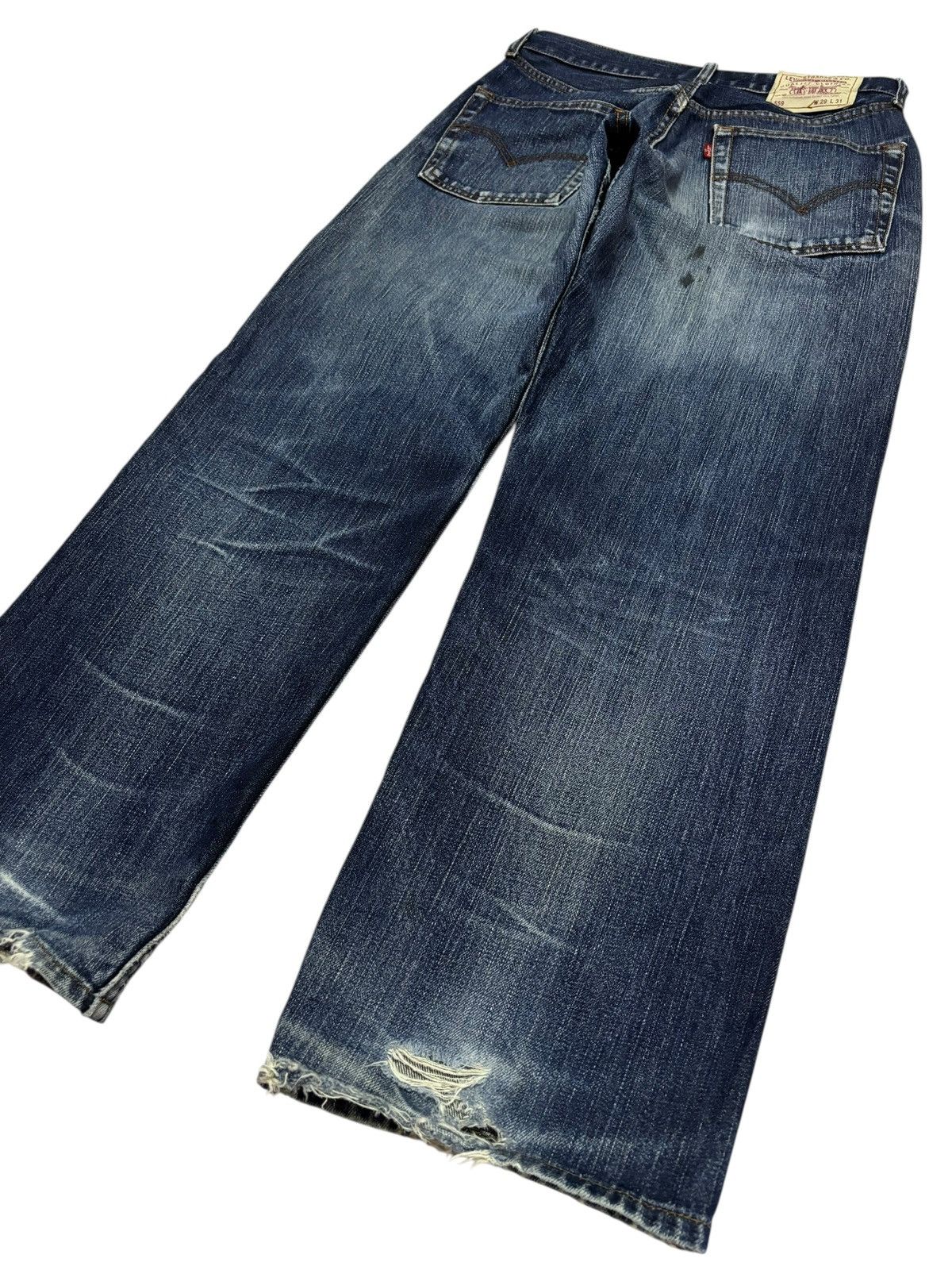 Levi's Vtg 90s Levis 559 Distressed Jeans Size US 29 - 4 Thumbnail